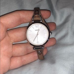 Fossil leather watch